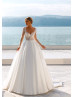 Long Sleeves Beaded White Lace Satin Fashionable Wedding Dress
